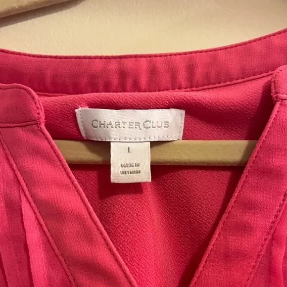 Charter Club Vibrant Pink Blouse - Picture 2 of 3